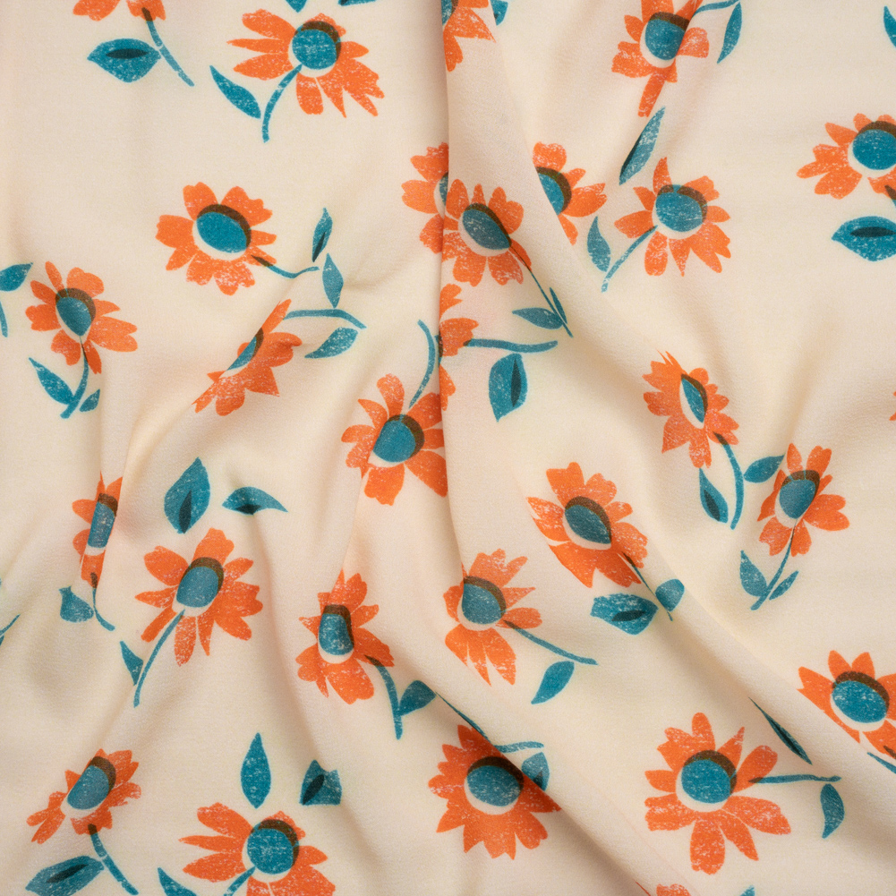 Mood Exclusive Cream Dear Dahlia Viscose Georgette Mood Exclusive Cream Dear Dahlia Viscose Georgette