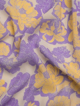 Mood Exclusive Lavender Flowering Floor Viscose Georgette Mood Exclusive Lavender Flowering Floor Viscose Georgette