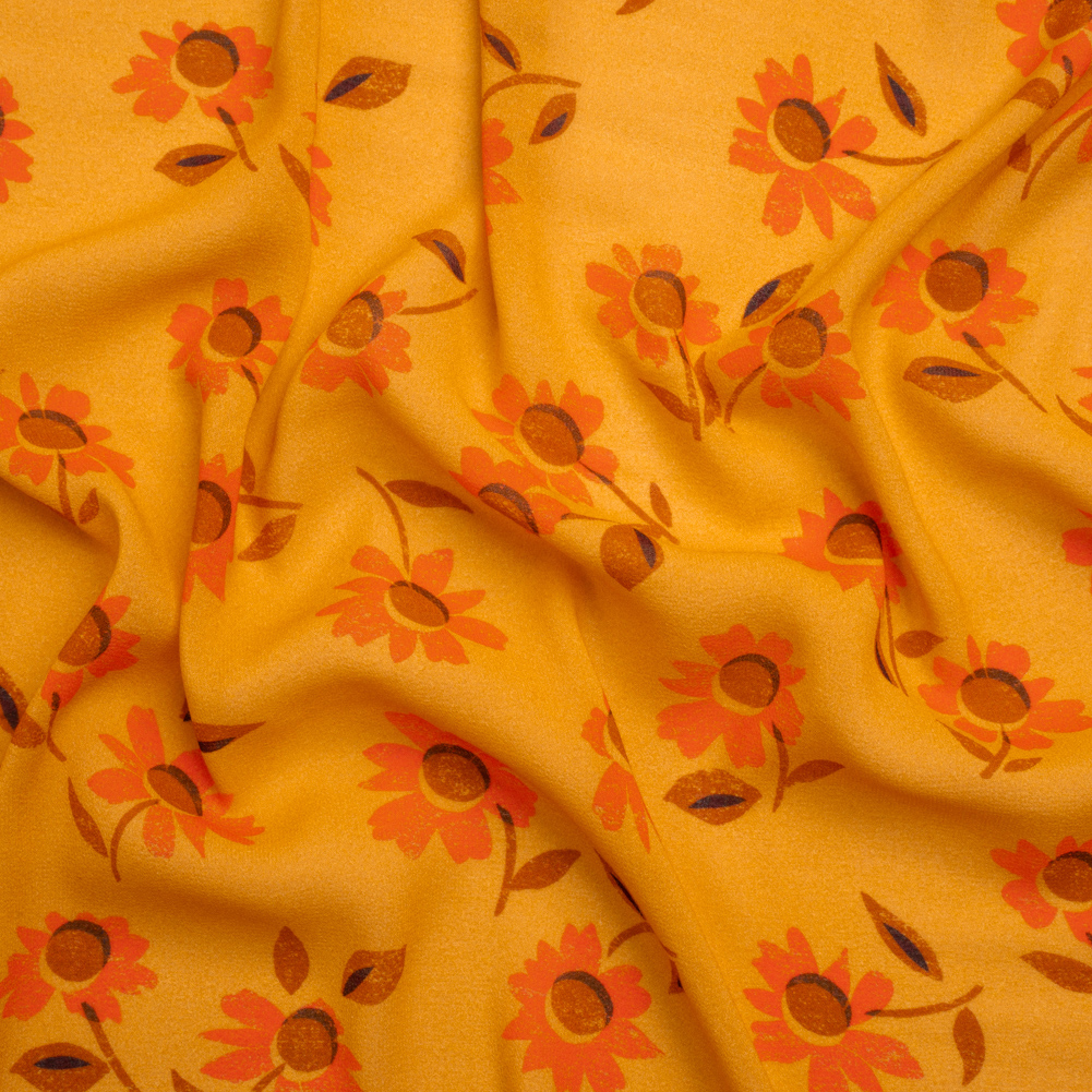 Mood Exclusive Yellow Ochre Dear Dahlia Viscose Georgette Mood Exclusive Yellow Ochre Dear Dahlia Viscose Georgette