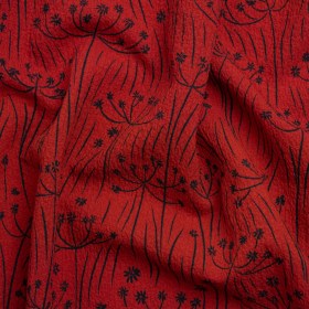 Mood Exclusive Red Dandelion Dreamer Stretch Polyester Seersucker Mood Exclusive Red Dandelion Dreamer Stretch Polyester Seersucker