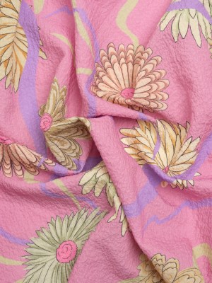 Mood Exclusive Pink Goodness Gardens Stretch Polyester Seersucker Mood Exclusive Pink Goodness Gardens Stretch Polyester Seersucker