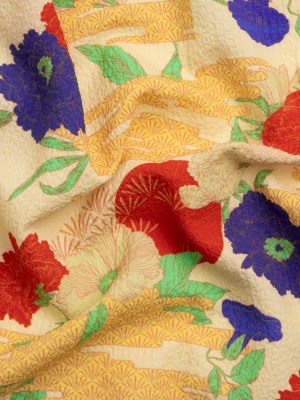 Mood Exclusive Rust Skyfall Garden Stretch Polyester Seersucker Mood Exclusive Rust Skyfall Garden Stretch Polyester Seersucker