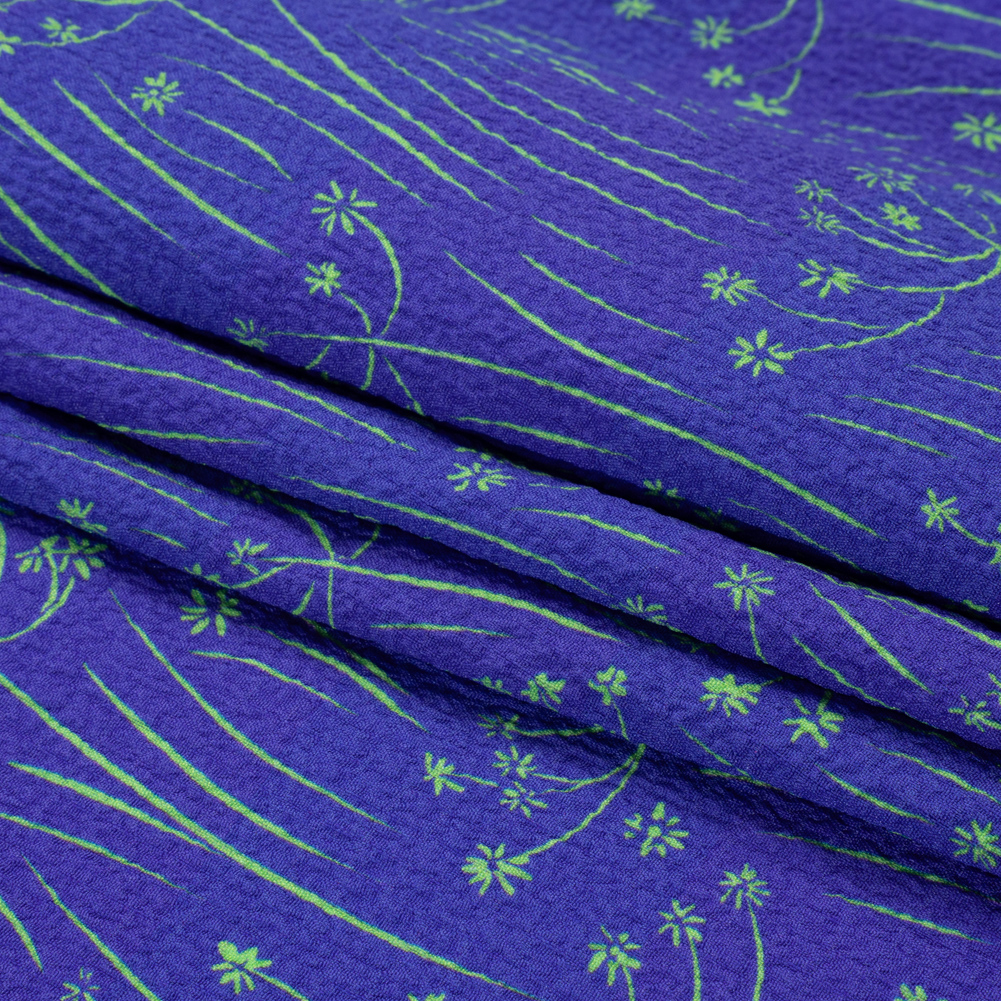 Mood Exclusive Purple Dandelion Dreamer Stretch Polyester Seersucker Mood Exclusive Purple Dandelion Dreamer Stretch Polyester Seersucker