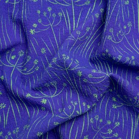 Mood Exclusive Purple Dandelion Dreamer Stretch Polyester Seersucker Mood Exclusive Purple Dandelion Dreamer Stretch Polyester Seersucker