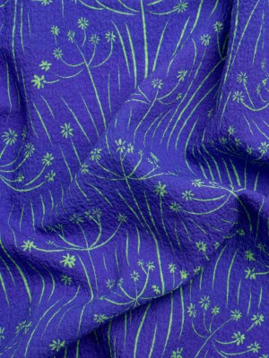 Mood Exclusive Purple Dandelion Dreamer Stretch Polyester Seersucker Mood Exclusive Purple Dandelion Dreamer Stretch Polyester Seersucker