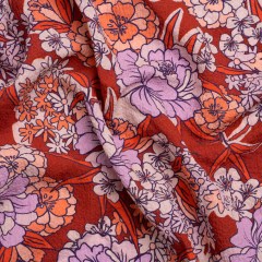 Mood Exclusive Cherry Blossom Lessons Stretch Polyester Seersucker Mood Exclusive Cherry Blossom Lessons Stretch Polyester Seersucker