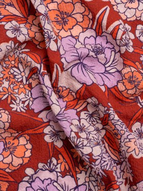 Mood Exclusive Cherry Blossom Lessons Stretch Polyester Seersucker Mood Exclusive Cherry Blossom Lessons Stretch Polyester Seersucker