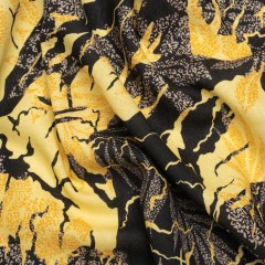 Linen and Rayon Woven Print – Black and Yellow Floral – Mood Exclusive Fossilized Memories Linen and Rayon Woven Print – Black and Yellow Floral – Mood Exclusive Fossilized Memories
