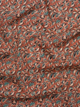 Cotton Poplin Print – Burnt Orange and Teal Leaves – Mood Exclusive Cranberry Corral Cotton Poplin Print – Burnt Orange and Teal Leaves – Mood Exclusive Cranberry Corral