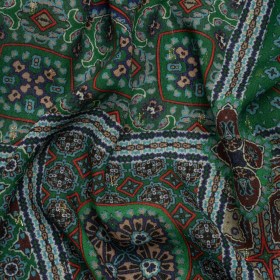 Mood Exclusive Green Basilica Bella Metallic Dotted Crinkled Viscose Crepe Mood Exclusive Green Basilica Bella Metallic Dotted Crinkled Viscose Crepe