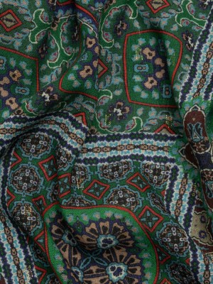 Mood Exclusive Green Basilica Bella Metallic Dotted Crinkled Viscose Crepe Mood Exclusive Green Basilica Bella Metallic Dotted Crinkled Viscose Crepe