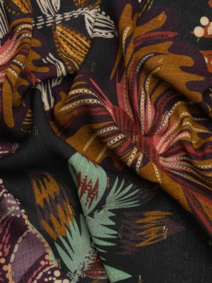 Mood Exclusive To the Tropics Metallic Dotted Crinkled Viscose Crepe Mood Exclusive To the Tropics Metallic Dotted Crinkled Viscose Crepe