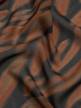 Mood Exclusive Brown Monarch Madness Viscose Georgette Mood Exclusive Brown Monarch Madness Viscose Georgette