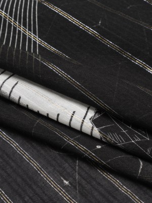 Mood Exclusive Black Tour de Quartz Metallic Pinstriped Viscose Dobby Mood Exclusive Black Tour de Quartz Metallic Pinstriped Viscose Dobby