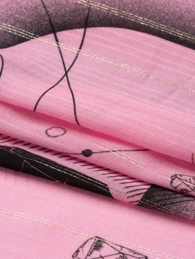 Mood Exclusive Pink Tour de Quartz Metallic Pinstriped Viscose Dobby Mood Exclusive Pink Tour de Quartz Metallic Pinstriped Viscose Dobby