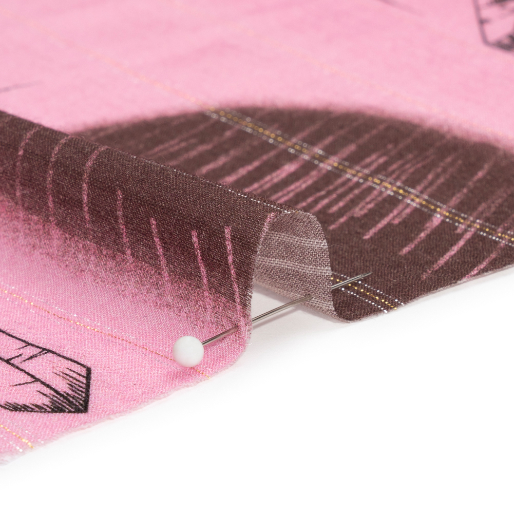 Mood Exclusive Pink Tour de Quartz Metallic Pinstriped Viscose Dobby