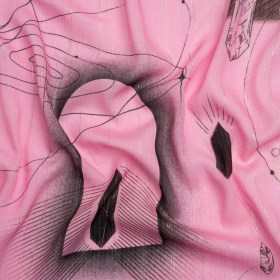 Mood Exclusive Pink Tour de Quartz Metallic Pinstriped Viscose Dobby Mood Exclusive Pink Tour de Quartz Metallic Pinstriped Viscose Dobby