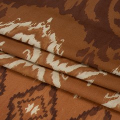 Sustainable Viscose Crepe Print – Brown and Beige Ikat Abstract – Mood Exclusive Woodgrain Test Sustainable Viscose Crepe Print – Brown and Beige Ikat Abstract – Mood Exclusive Woodgrain Test