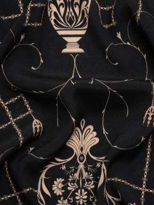 Sustainable Viscose Crepe Print – Black and Cream Flower Vases – Mood Exclusive Persephone’s Treasures Sustainable Viscose Crepe Print – Black and Cream Flower Vases – Mood Exclusive Persephone’s Treasures