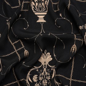 Sustainable Viscose Crepe Print – Black and Cream Flower Vases – Mood Exclusive Persephone’s Treasures Sustainable Viscose Crepe Print – Black and Cream Flower Vases – Mood Exclusive Persephone’s Treasures
