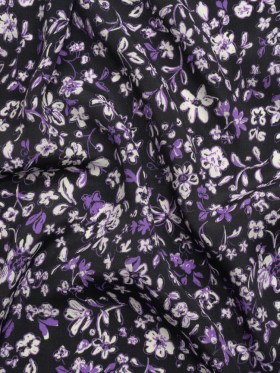Sustainable Viscose Woven Print – Purple and Black Floral – Mood Exclusive Wicked Wildflowers Sustainable Viscose Woven Print – Purple and Black Floral – Mood Exclusive Wicked Wildflowers