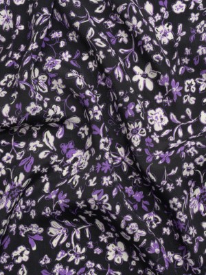 Sustainable Viscose Woven Print – Purple and Black Floral – Mood Exclusive Wicked Wildflowers Sustainable Viscose Woven Print – Purple and Black Floral – Mood Exclusive Wicked Wildflowers