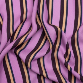 Mood Exclusive Purple Seeing Stripes Viscose Crepe Mood Exclusive Purple Seeing Stripes Viscose Crepe