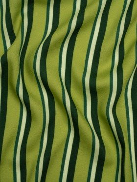 Mood Exclusive Green Seeing Stripes Viscose Crepe Mood Exclusive Green Seeing Stripes Viscose Crepe