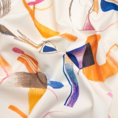 Stretch Cotton Canvas Print – White, Blue and Orange Abstract – Mood Exclusive Kandinsky Craze Stretch Cotton Canvas Print – White, Blue and Orange Abstract – Mood Exclusive Kandinsky Craze