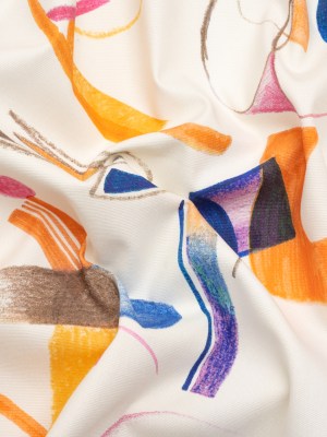 Stretch Cotton Canvas Print – White, Blue and Orange Abstract – Mood Exclusive Kandinsky Craze Stretch Cotton Canvas Print – White, Blue and Orange Abstract – Mood Exclusive Kandinsky Craze