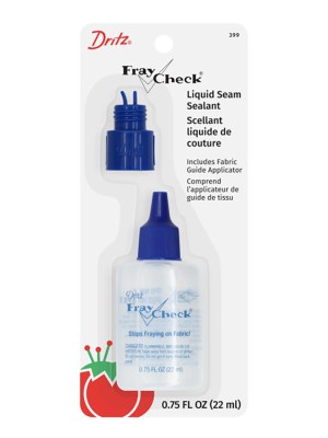 Dritz Fray Check® Liquid Seam Sealant with Fabric Guide Applicator – 0.75 FL OZ Dritz Fray Check® Liquid Seam Sealant with Fabric Guide Applicator – 0.75 FL OZ