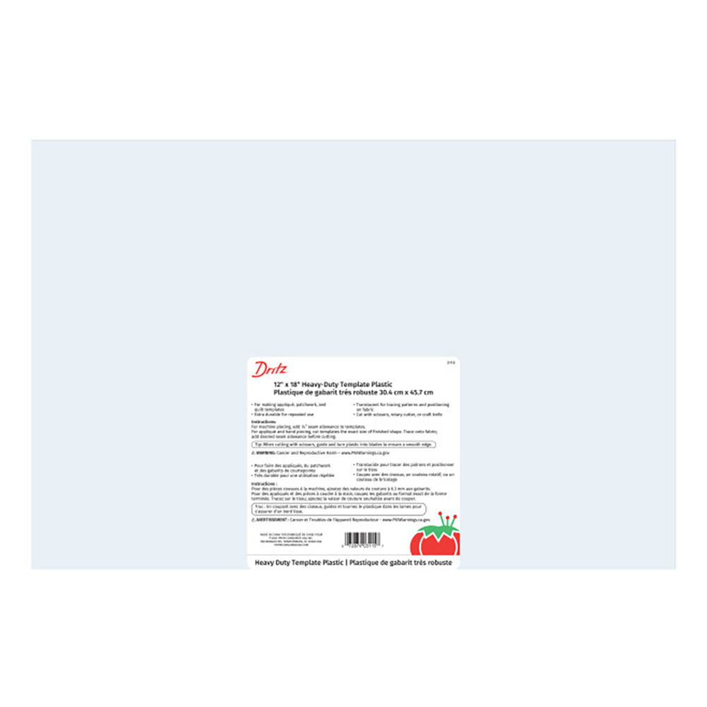 Dritz Heavy Duty Template Plastic – Semi-Opaque – 12″x 18″ Dritz Heavy Duty Template Plastic – Semi-Opaque – 12″x 18″