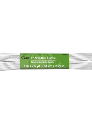 Dritz Non-Roll Elastic – White – 1″ x 2.5yds Dritz Non-Roll Elastic – White – 1″ x 2.5yds