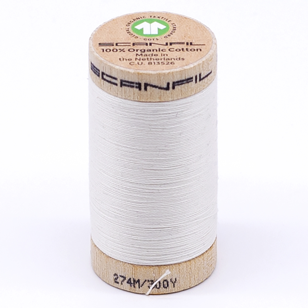 SCANFIL 30wt Organic Pima Cotton Thread 300 yds – 4801 Coconut Milk SCANFIL 30wt Organic Pima Cotton Thread 300 yds – 4801 Coconut Milk