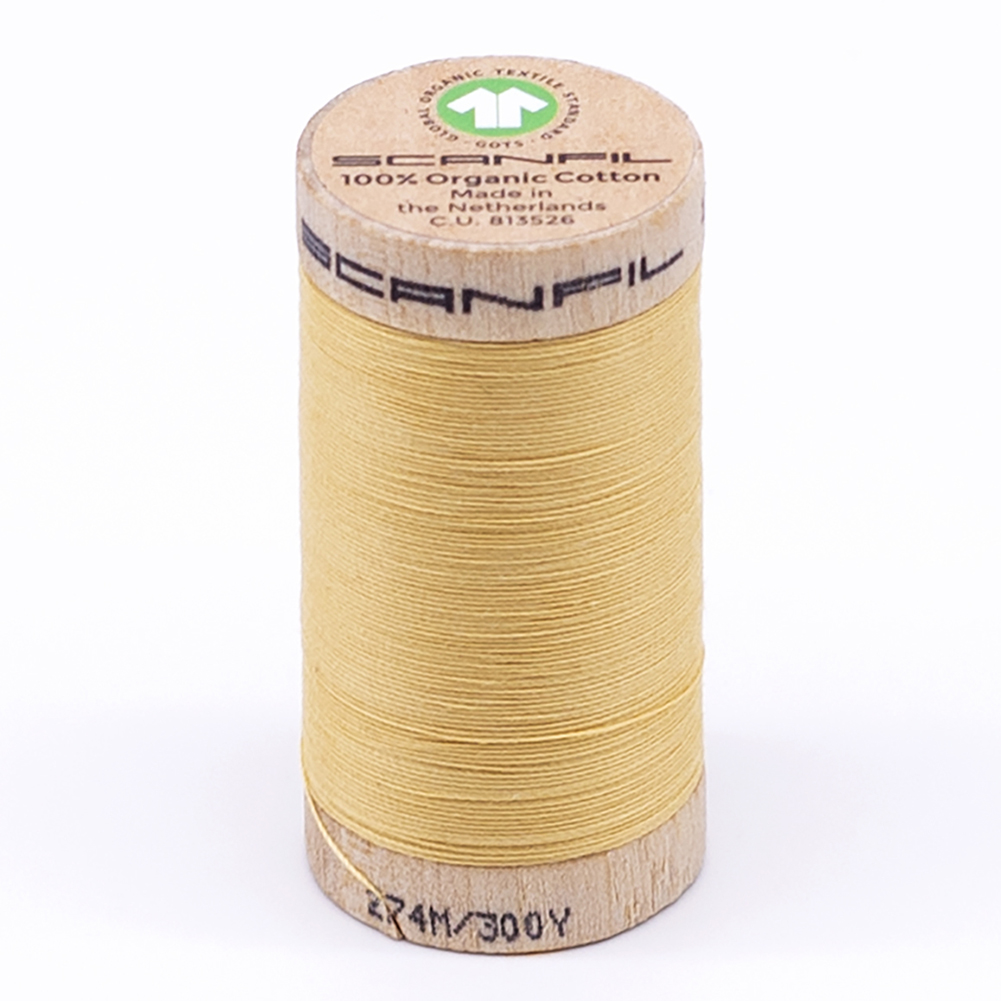 SCANFIL 30wt Organic Pima Cotton Thread 300 yds – 4802 Cornsilk SCANFIL 30wt Organic Pima Cotton Thread 300 yds – 4802 Cornsilk