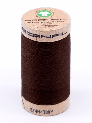 SCANFIL 30wt Organic Pima Cotton Thread 300 yds – 4829 Cocoa Brown SCANFIL 30wt Organic Pima Cotton Thread 300 yds – 4829 Cocoa Brown