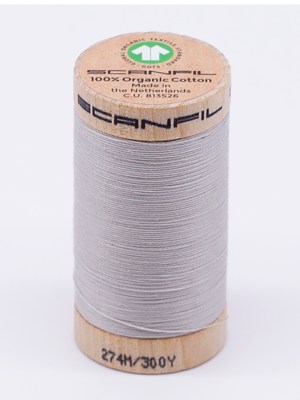SCANFIL 30wt Organic Pima Cotton Thread 300 yds – 4856 Silver Cloud SCANFIL 30wt Organic Pima Cotton Thread 300 yds – 4856 Silver Cloud