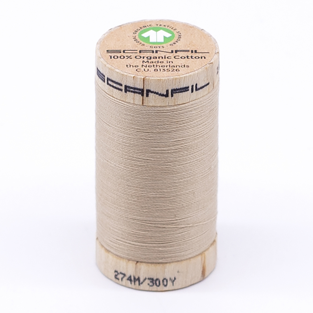 SCANFIL® 30wt Organic Pima Cotton Thread 300 yds – 4873 Ivory Cream SCANFIL® 30wt Organic Pima Cotton Thread 300 yds – 4873 Ivory Cream