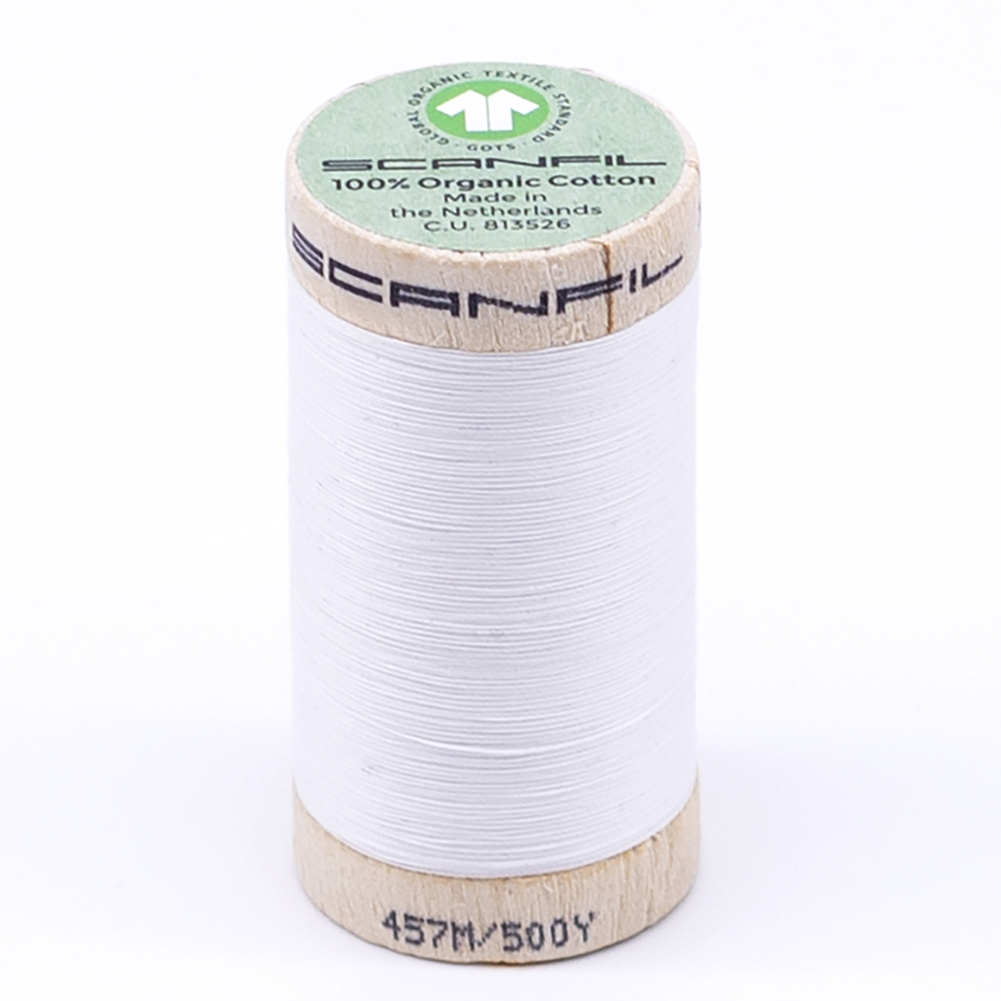 SCANFIL® 50wt Organic Pima Cotton Thread 500 yds – 4800 Bright White SCANFIL® 50wt Organic Pima Cotton Thread 500 yds – 4800 Bright White