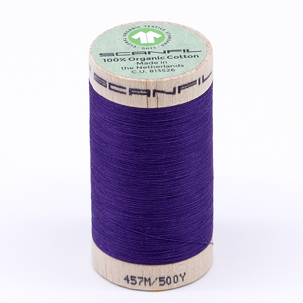 SCANFIL 50wt Organic Pima Cotton Thread 500 yds – 4813 Royal Purple SCANFIL 50wt Organic Pima Cotton Thread 500 yds – 4813 Royal Purple
