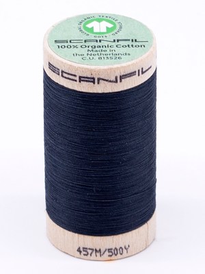 SCANFIL® 50wt Organic Pima Cotton Thread 500 yds – 4846 Midnight Navy SCANFIL® 50wt Organic Pima Cotton Thread 500 yds – 4846 Midnight Navy