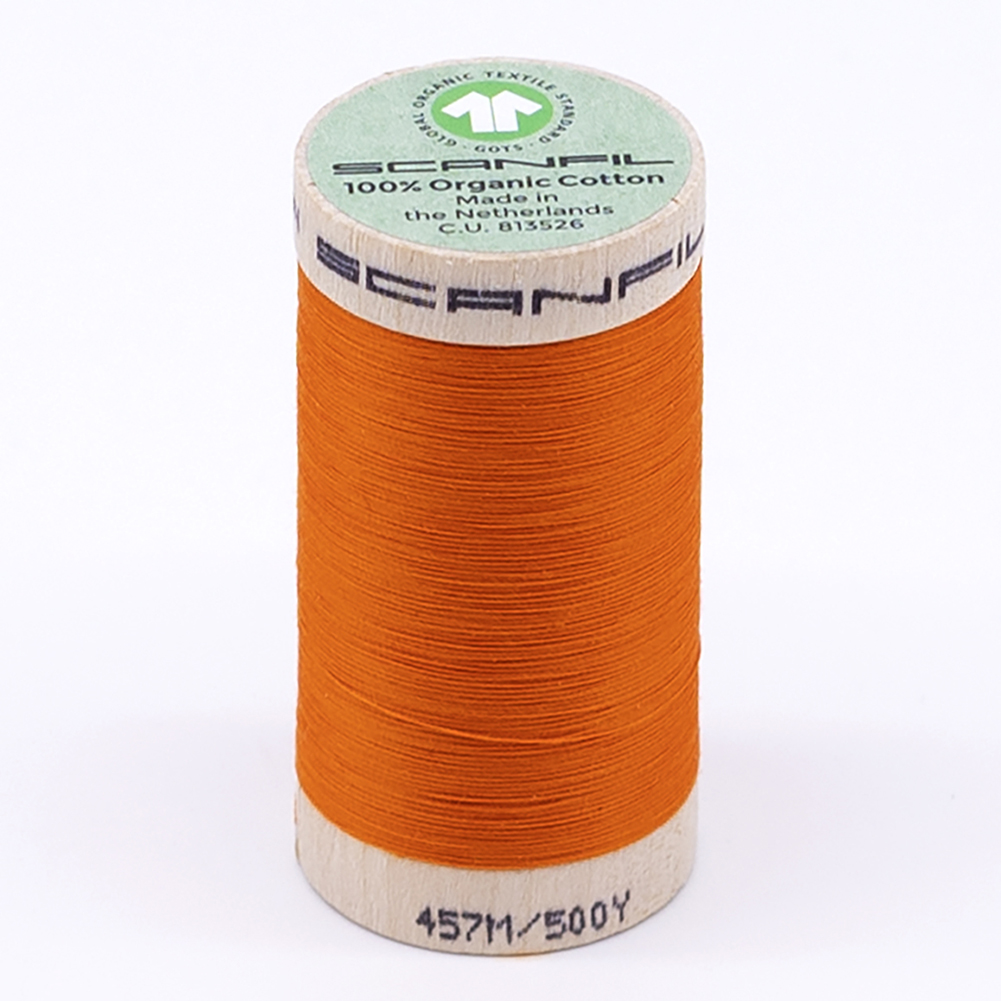 SCANFIL 50wt Organic Pima Cotton Thread 500 yds – 4857 Tangelo SCANFIL 50wt Organic Pima Cotton Thread 500 yds – 4857 Tangelo
