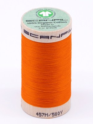 SCANFIL 50wt Organic Pima Cotton Thread 500 yds – 4857 Tangelo SCANFIL 50wt Organic Pima Cotton Thread 500 yds – 4857 Tangelo