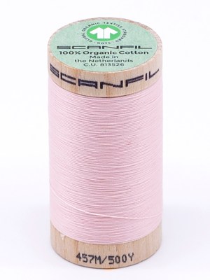 SCANFIL 50wt Organic Pima Cotton Thread 500 yds – 4860 Crystal Pink SCANFIL 50wt Organic Pima Cotton Thread 500 yds – 4860 Crystal Pink