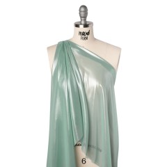 Liquid Sheen Metallic Polyester Chiffon – Silver on Aqua – Liquid Sheen Chiffon Collection Liquid Sheen Metallic Polyester Chiffon – Silver on Aqua – Liquid Sheen Chiffon Collection