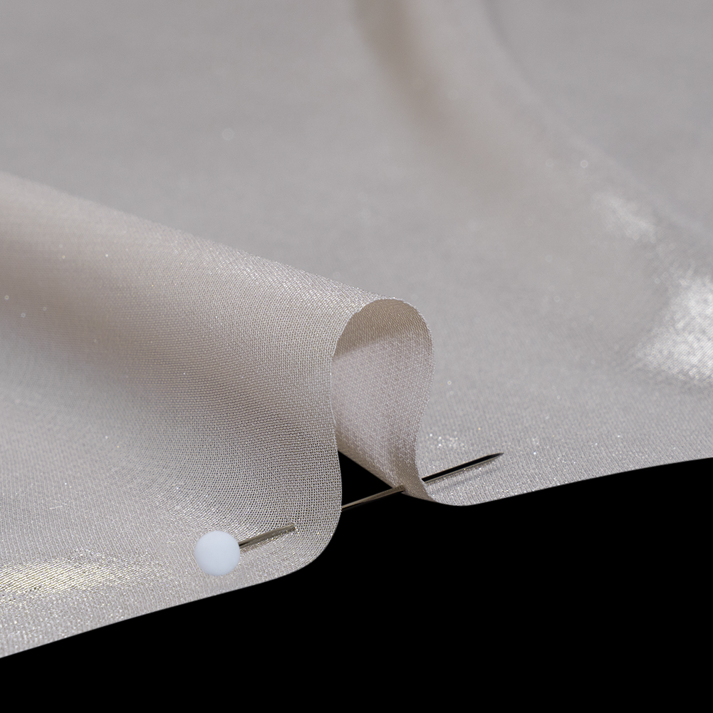 Liquid Sheen Metallic Polyester Chiffon – Silver on Pink – Liquid Sheen Chiffon Collection Liquid Sheen Metallic Polyester Chiffon – Silver on Pink – Liquid Sheen Chiffon Collection