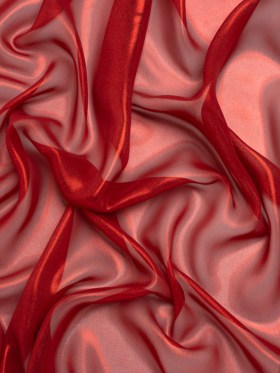 Liquid Sheen Metallic Polyester Chiffon – Red on Red – Liquid Sheen Chiffon Collection Liquid Sheen Metallic Polyester Chiffon – Red on Red – Liquid Sheen Chiffon Collection