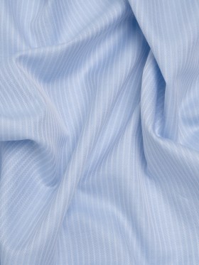 Cotton Herringbone Twill – Blue and White Stripes – Deadstock Cotton Herringbone Twill – Blue and White Stripes – Deadstock