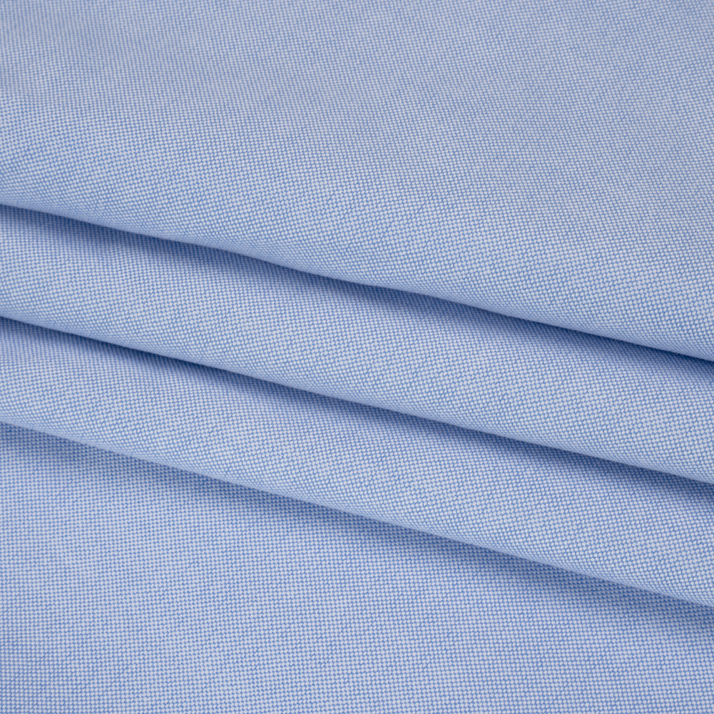 Cotton Oxford Shirting – Light Blue and White – Deadstock Cotton Oxford Shirting – Light Blue and White – Deadstock