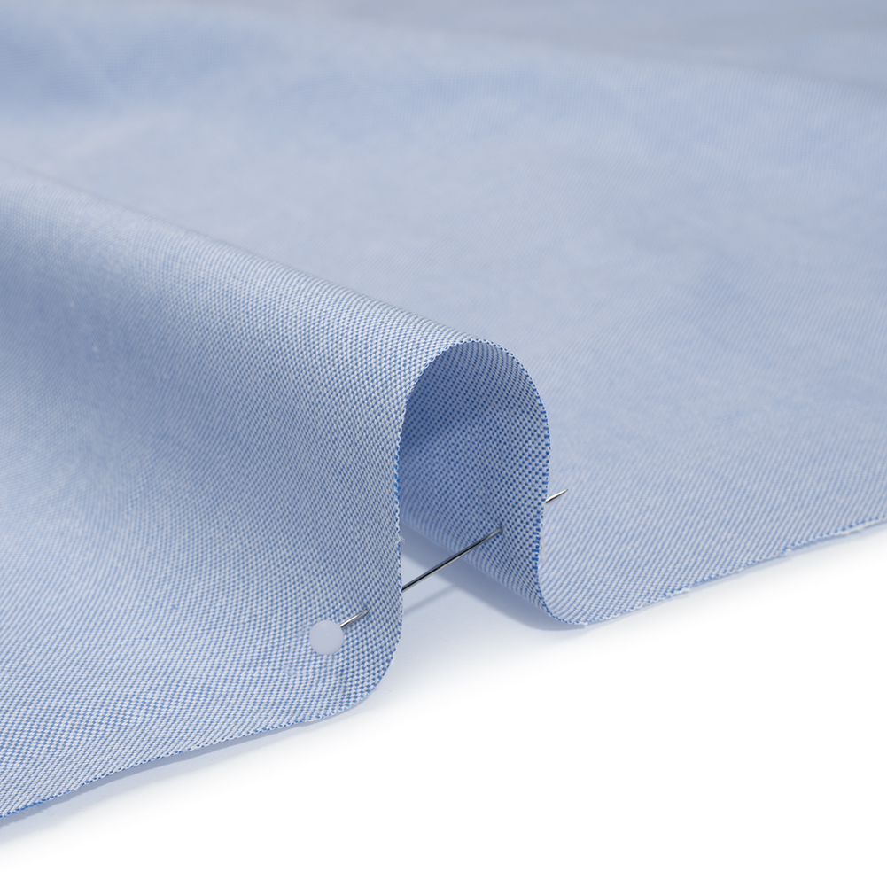 Cotton Oxford Shirting - Light Blue and White - Deadstock